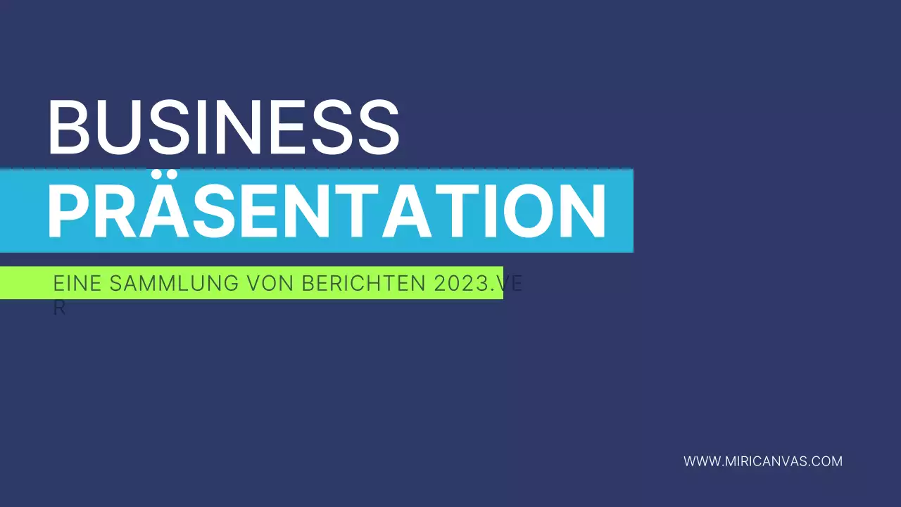 Blauer moderner Geschäftsbericht