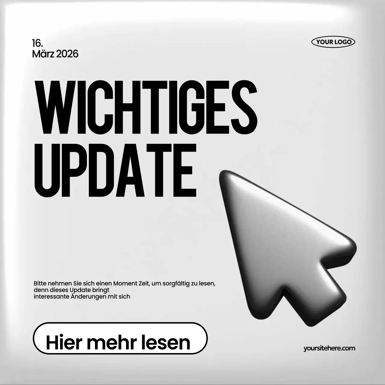 silberne moderne Updatebenachrichtigung