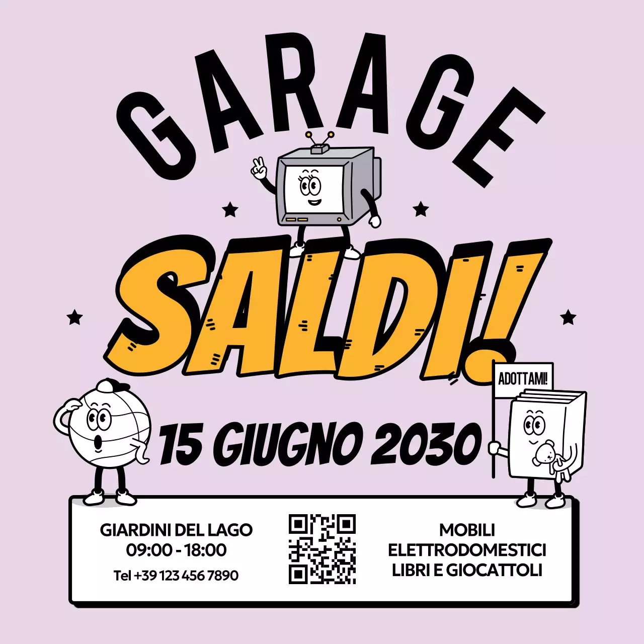 annuncio vendita garage retrò viola