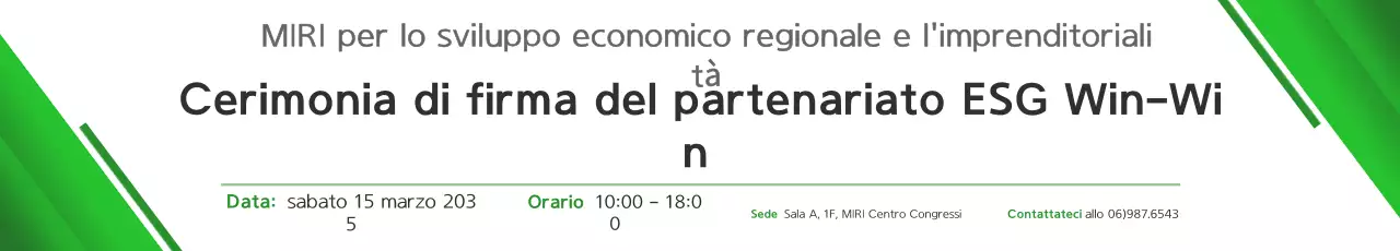 Cerimonia dell'accordo Green Clean