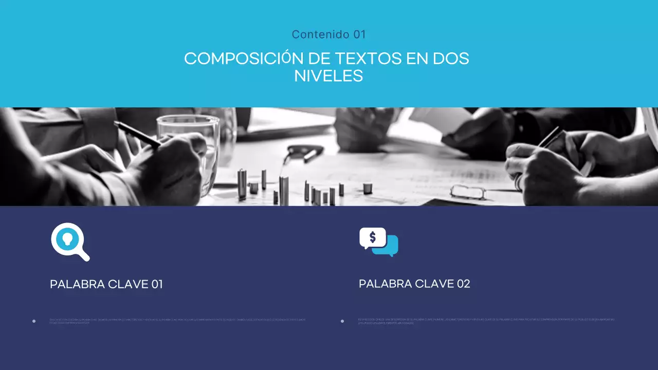 Informe de negocios moderno azul