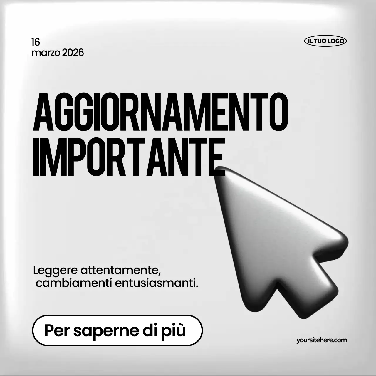 notifica di aggiornamento moderno argento