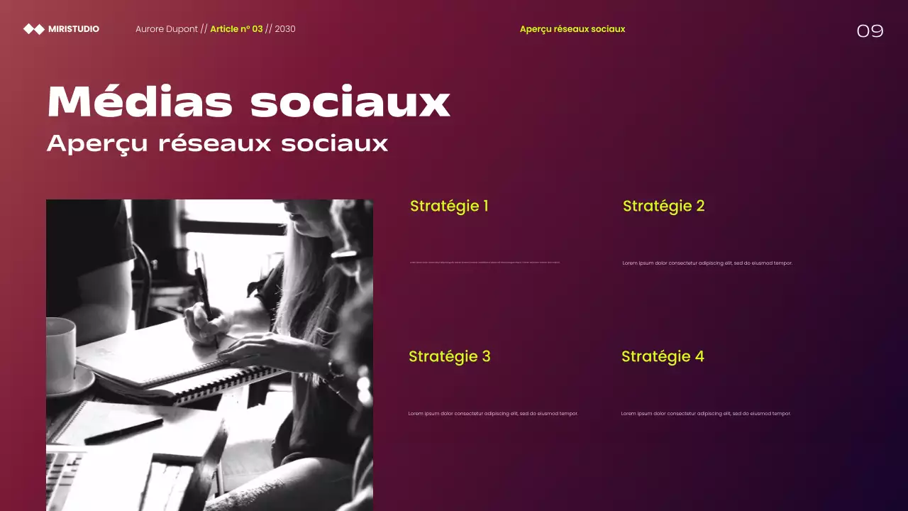 Présentation des stratégies marketing minimalistes modernes marron