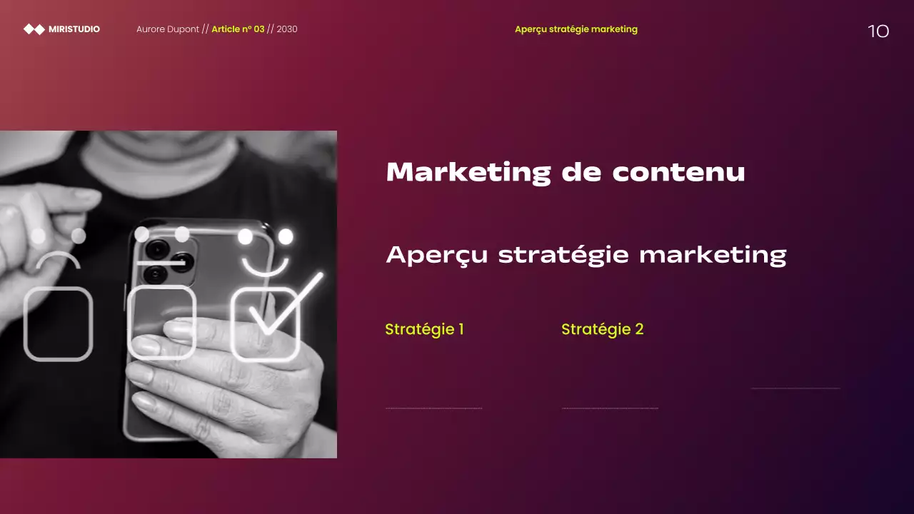 Présentation des stratégies marketing minimalistes modernes marron