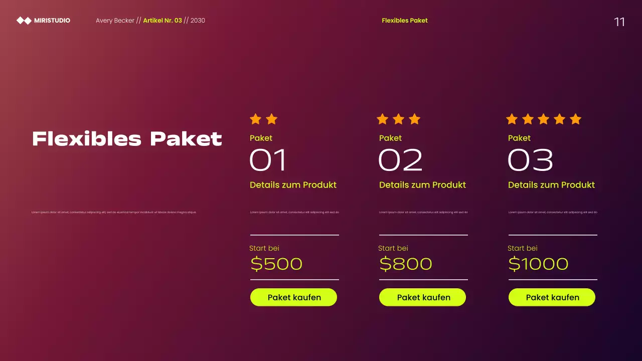 Präsentation moderner minimalistischer Marketingstrategien in Kastanienbraun