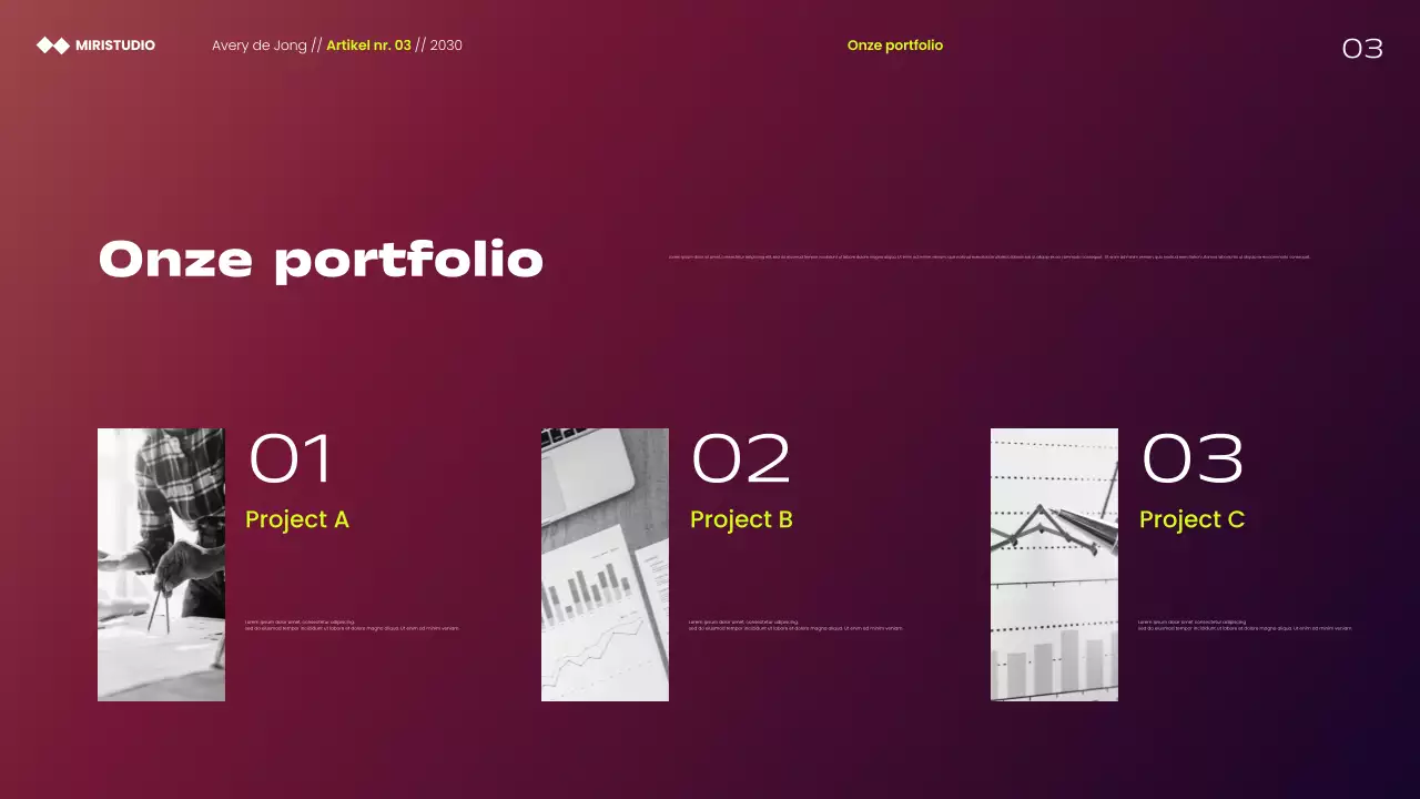 Presentatie van moderne minimalistische marketingstrategieën van Maroon