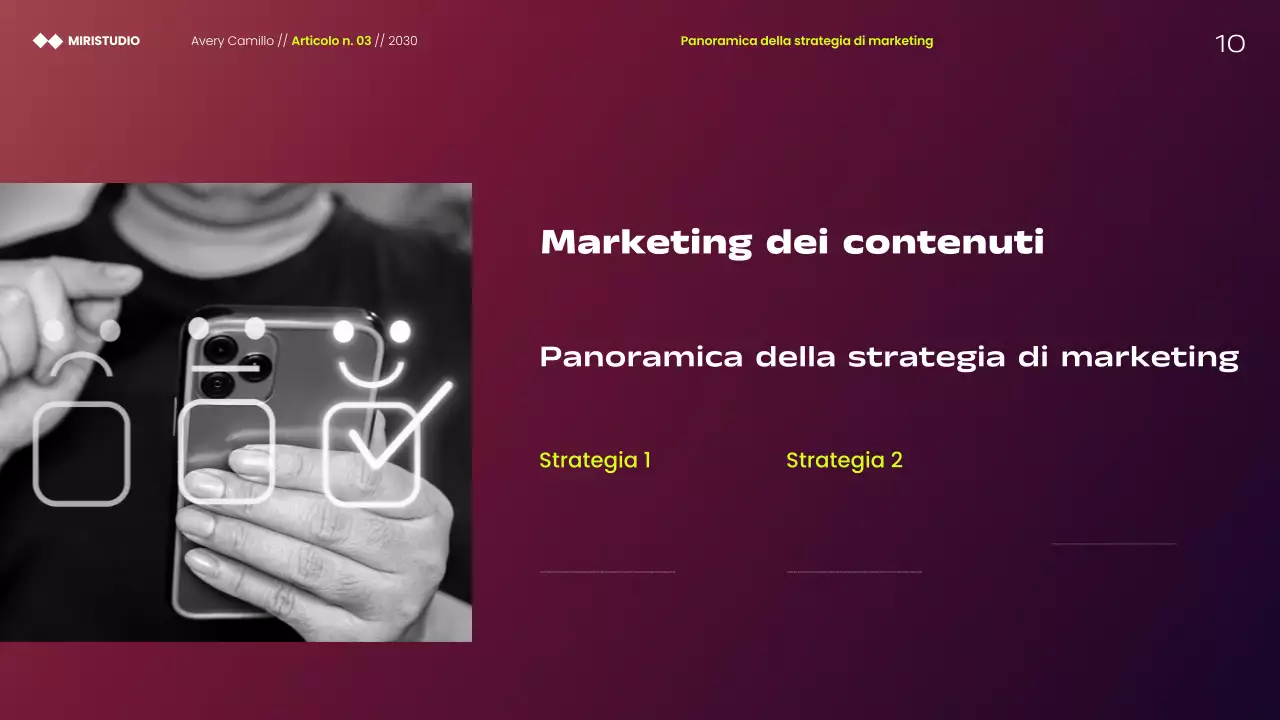 Presentazione delle strategie di marketing minimaliste moderne Maroon