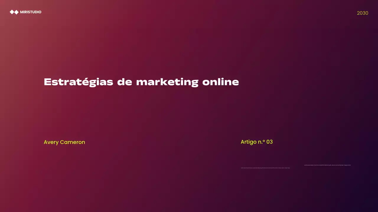 Apresentação de estratégias de marketing minimalista moderno marrom
