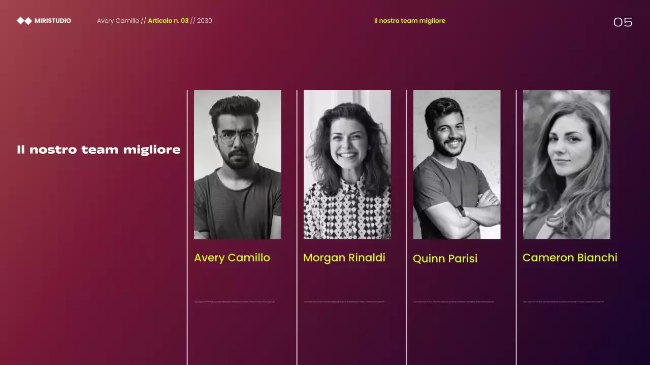 Presentazione delle strategie di marketing minimaliste moderne Maroon