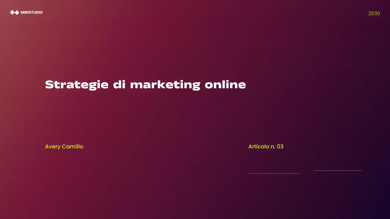 Presentazione delle strategie di marketing minimaliste moderne Maroon