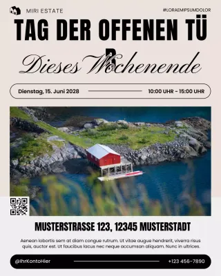 beige moderner immobilienankündigungs-social-media-beitrag