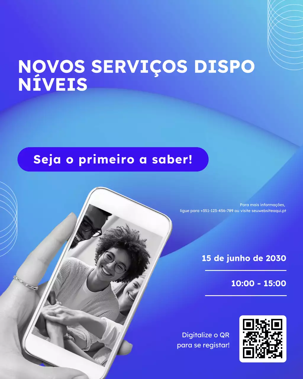 Blue Modern Gradient Tech and Science Service Atualizações Notícias