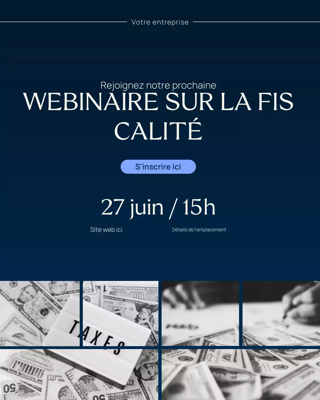Webinaire sur la fiscalité professionnelle géométrique : publication sur les réseaux sociaux