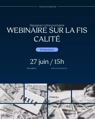 Webinaire sur la fiscalité professionnelle géométrique : publication sur les réseaux sociaux