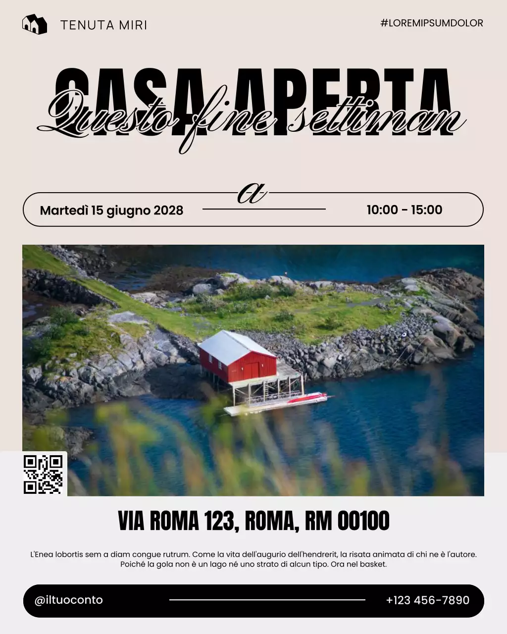 annuncio immobiliare moderno beige post sui social media