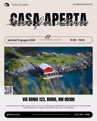 annuncio immobiliare moderno beige post sui social media