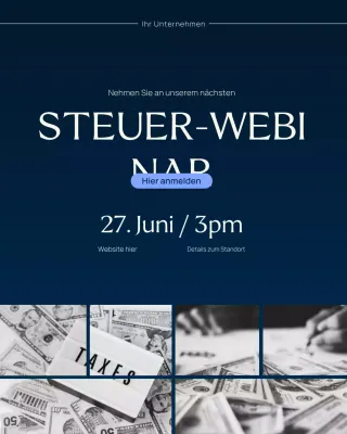 Social-Media-Beitrag zum Webinar „Geometric Professional Tax“