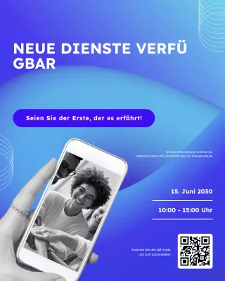 Blue Modern Gradient Tech und Wissenschaft Service Updates News