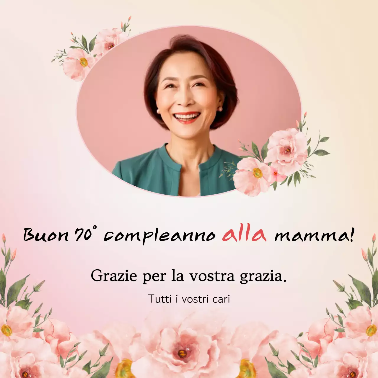 Festa di compleanno elegante e rosa per il 70° compleanno