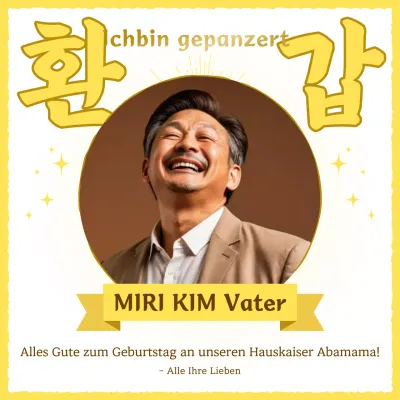 Gelbe Vintage-Geburtstagsfeier