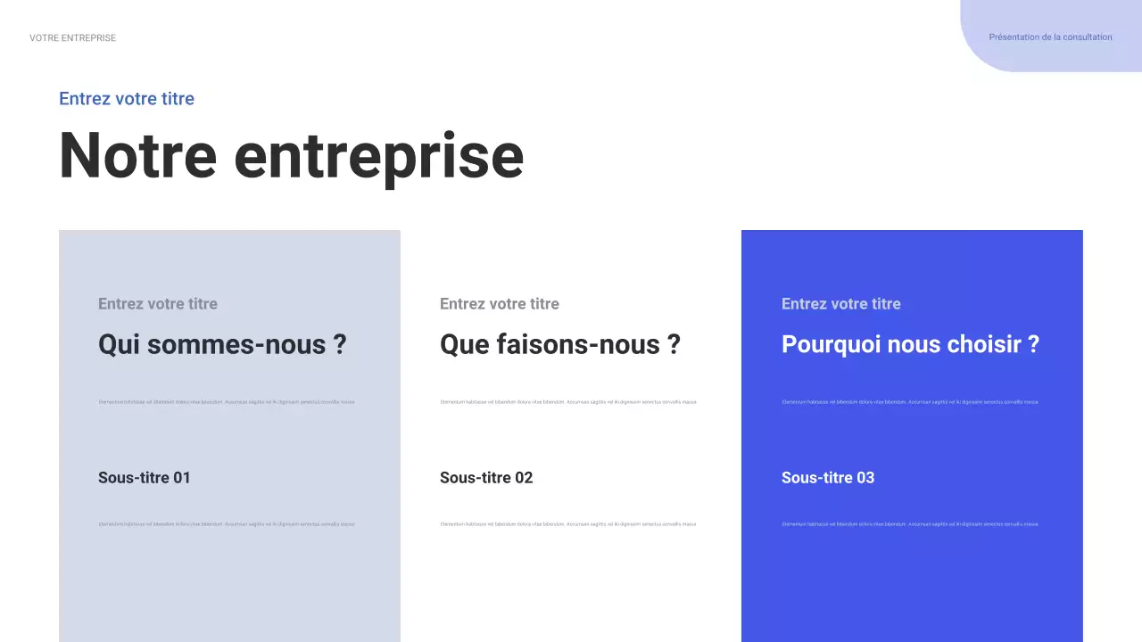 guide de présentation informatique moderne bleu