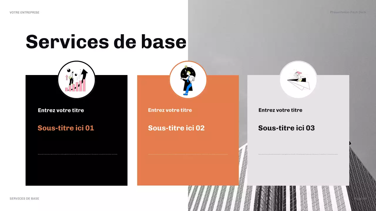 présentation orange moderne des relations publiques