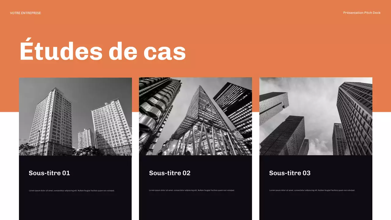 présentation orange moderne des relations publiques