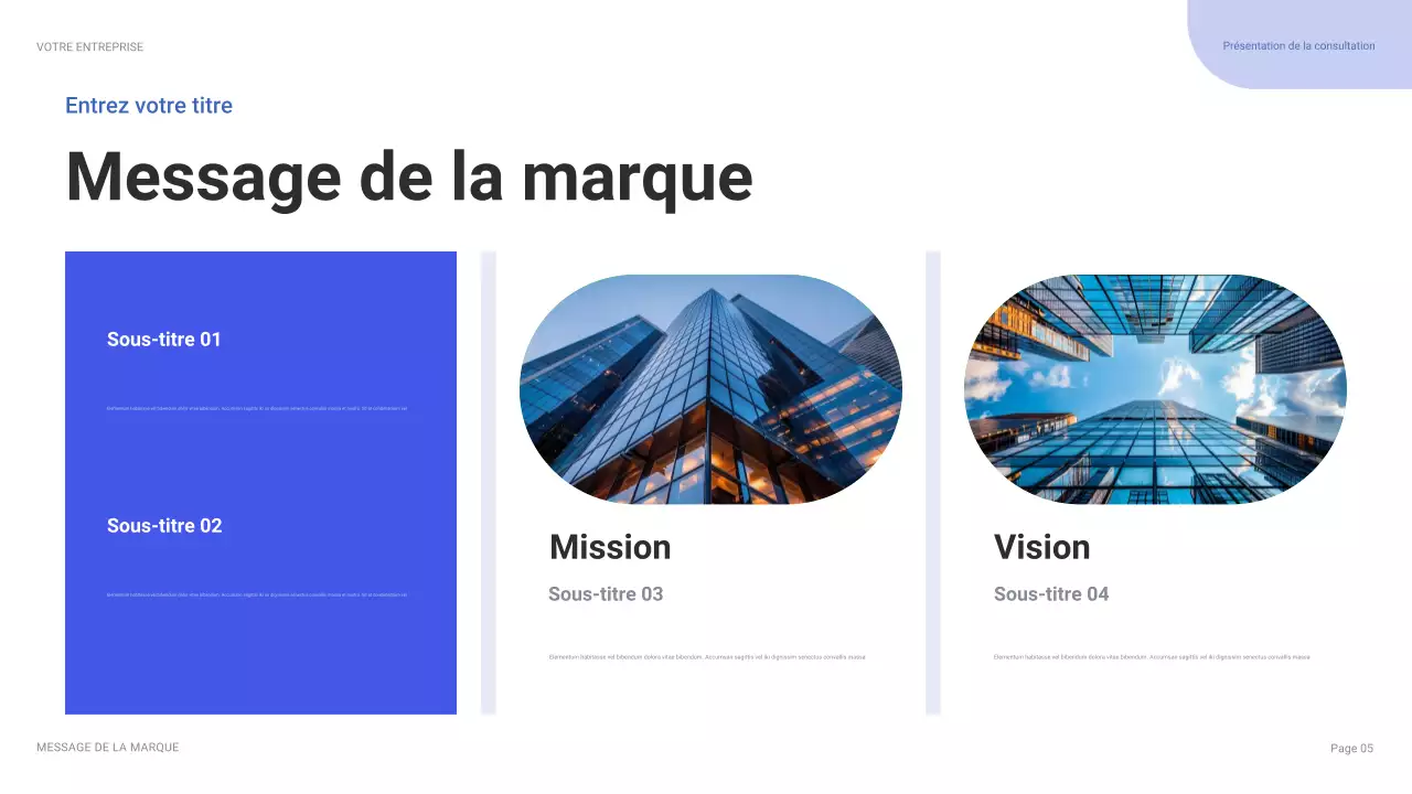 guide de présentation informatique moderne bleu
