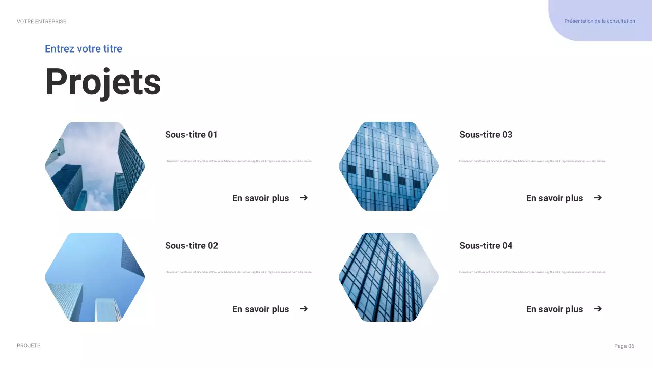 guide de présentation informatique moderne bleu