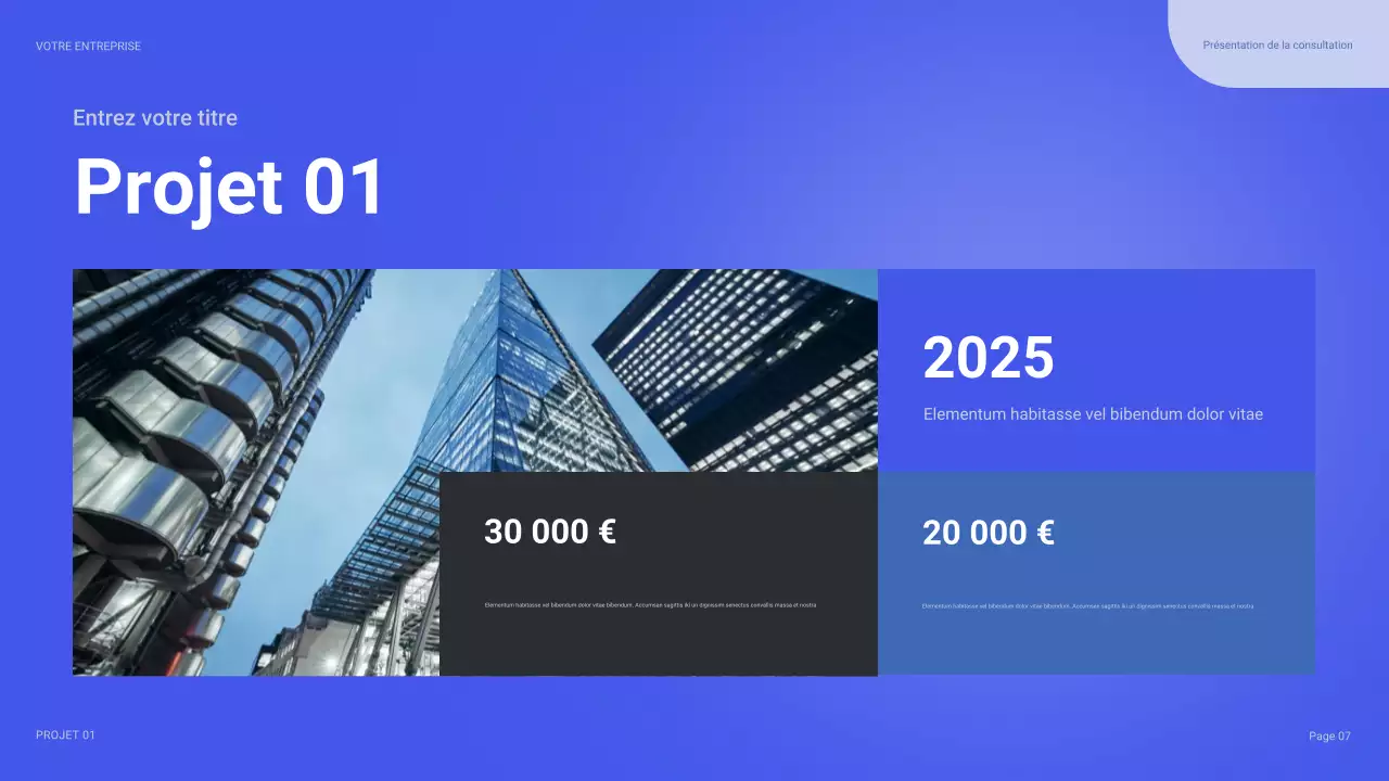 guide de présentation informatique moderne bleu