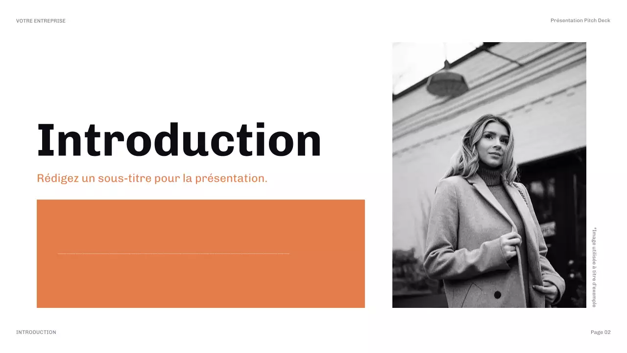 présentation orange moderne des relations publiques