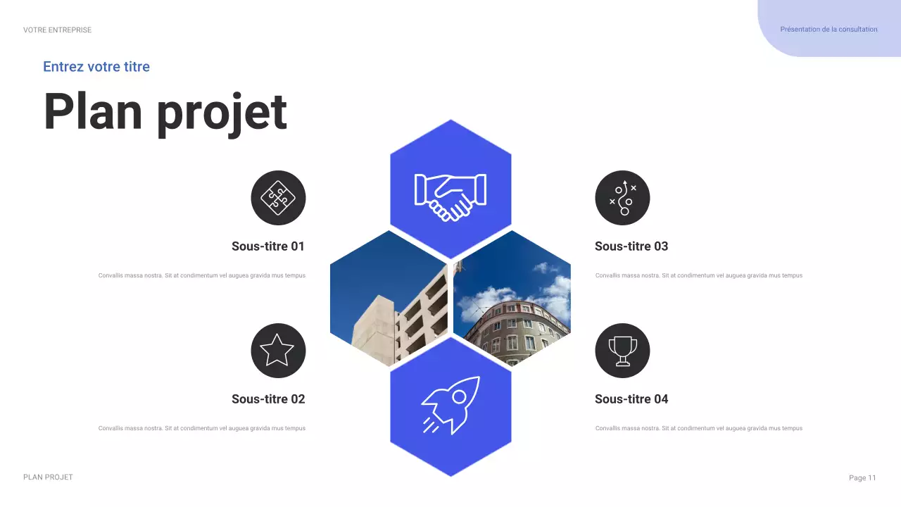 guide de présentation informatique moderne bleu