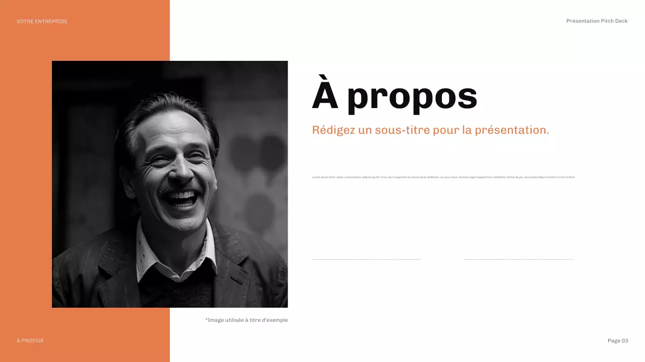 présentation orange moderne des relations publiques