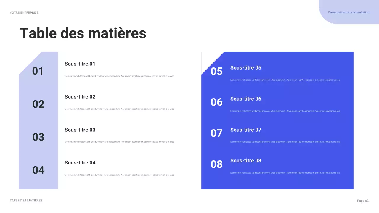 guide de présentation informatique moderne bleu
