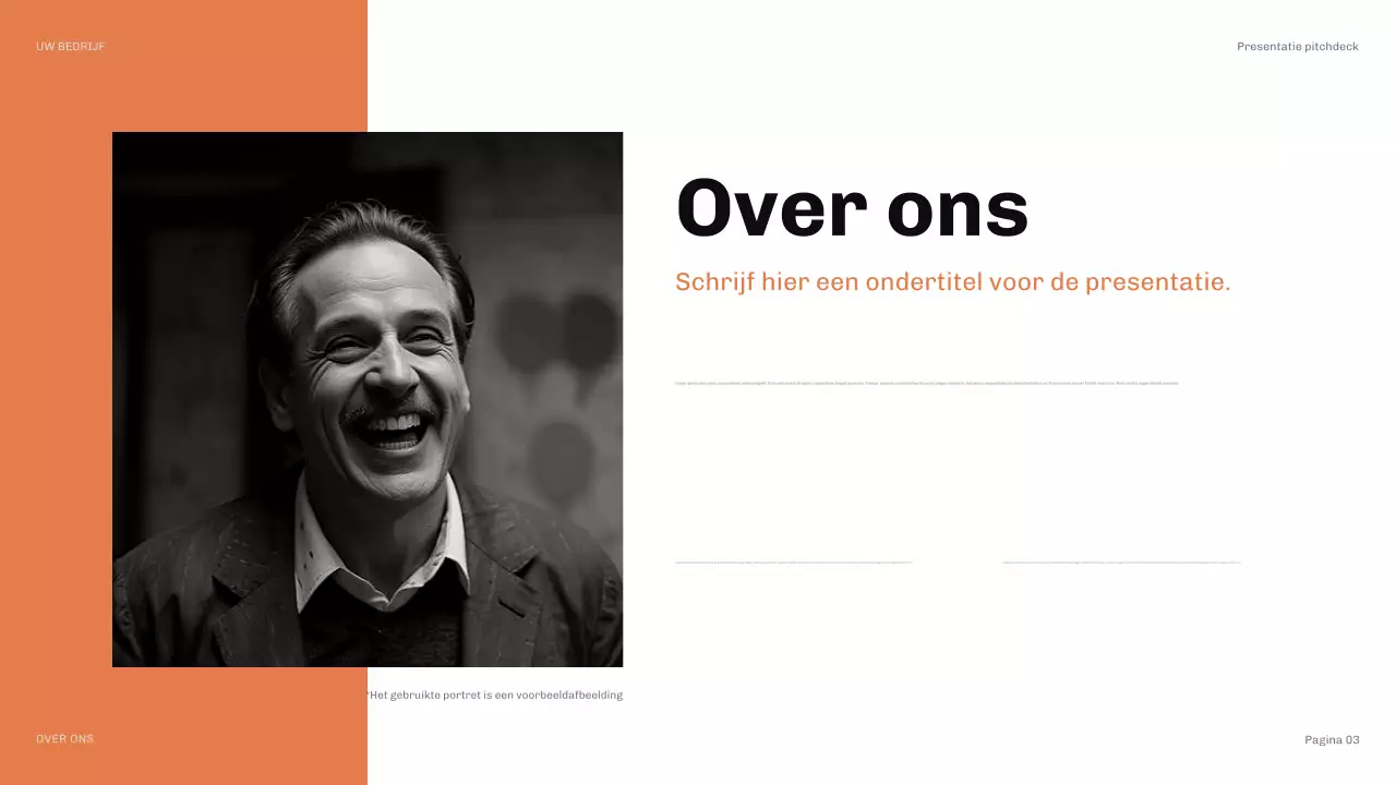 oranje moderne public relations presentatie