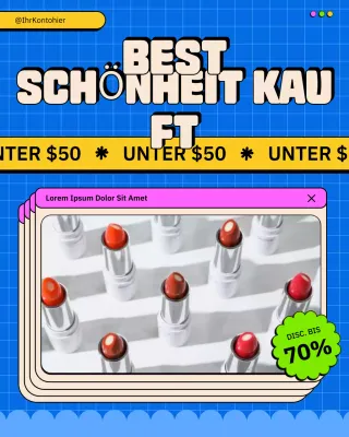 blauer retro beauty promotion social media post