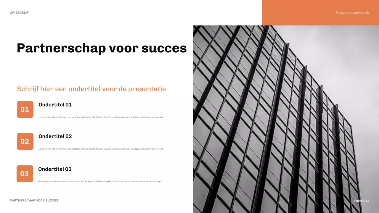 oranje moderne public relations presentatie
