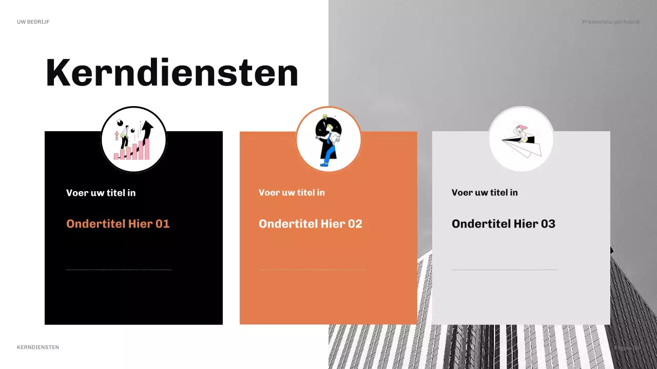 oranje moderne public relations presentatie