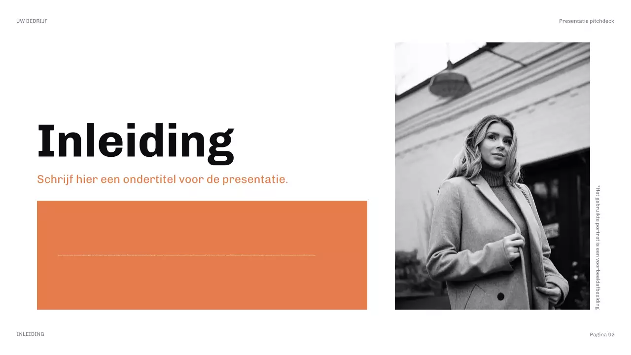 oranje moderne public relations presentatie