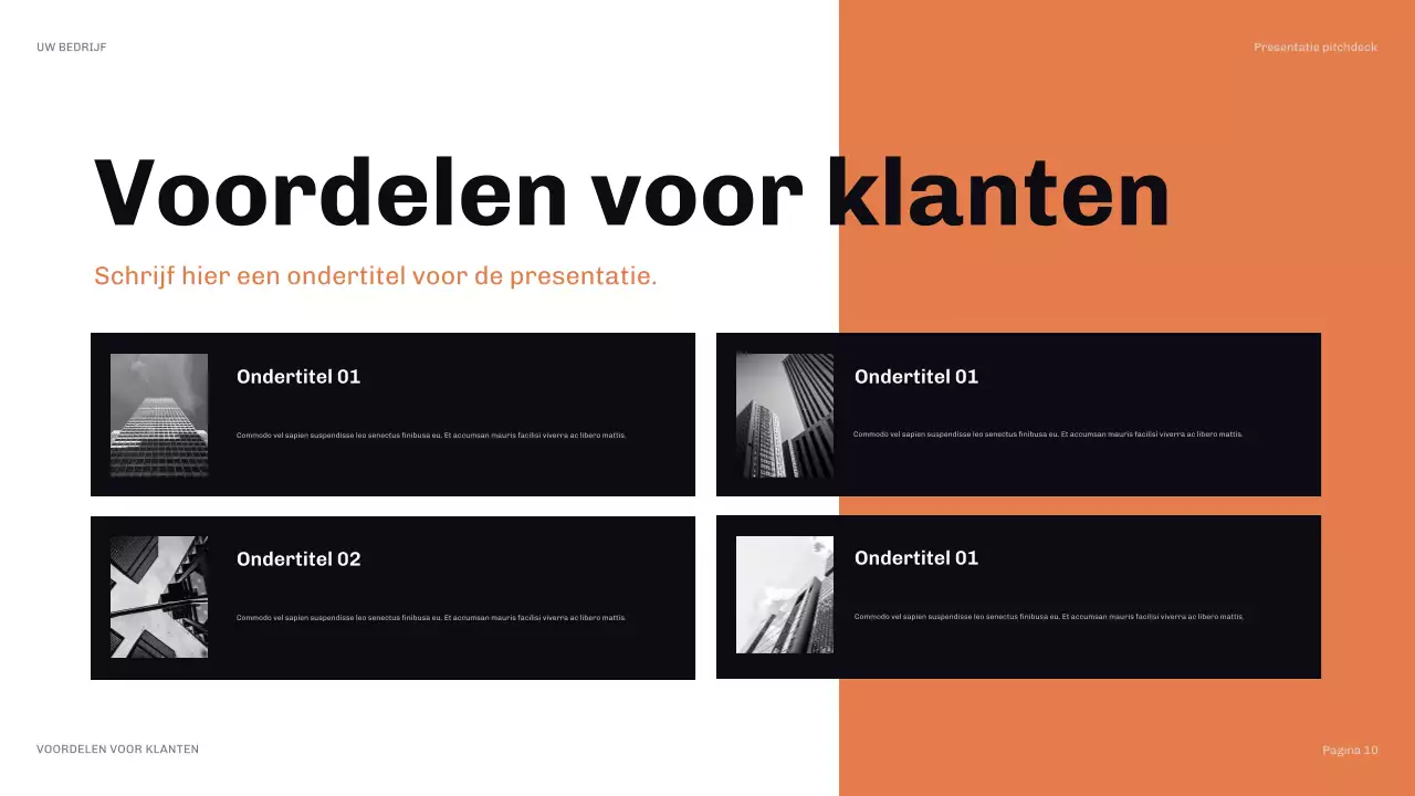 oranje moderne public relations presentatie