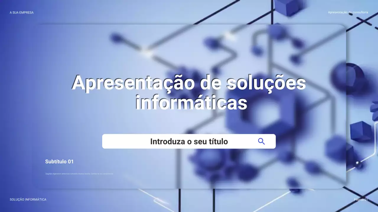 guia de apresentação de TI moderno azul