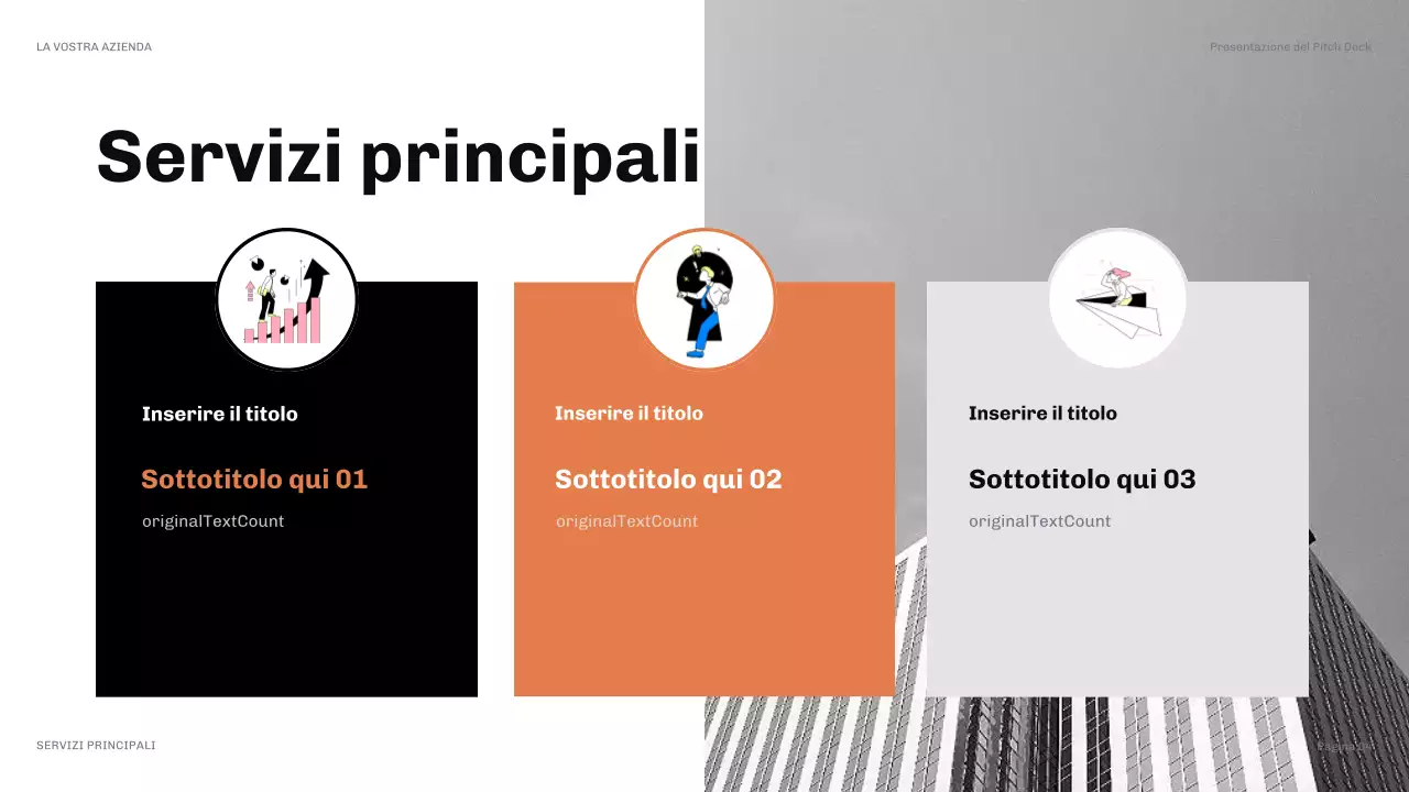 presentazione moderna delle relazioni pubbliche arancione