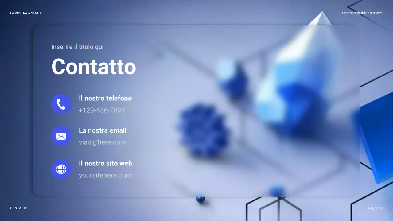 guida alla presentazione IT moderna blu