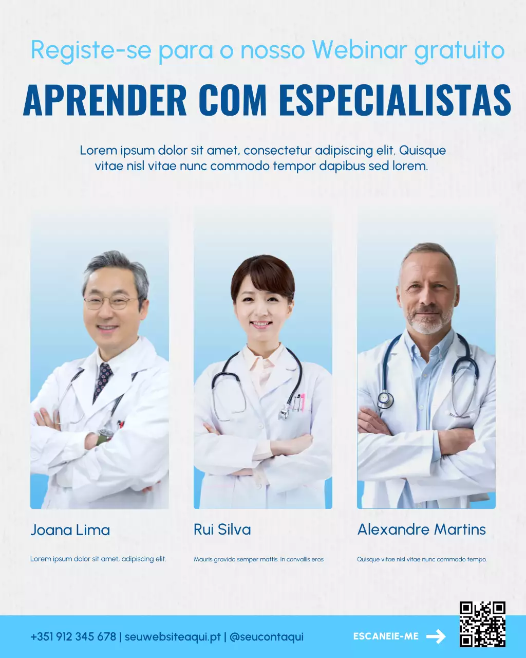 Convite para Webinário Médico Moderno