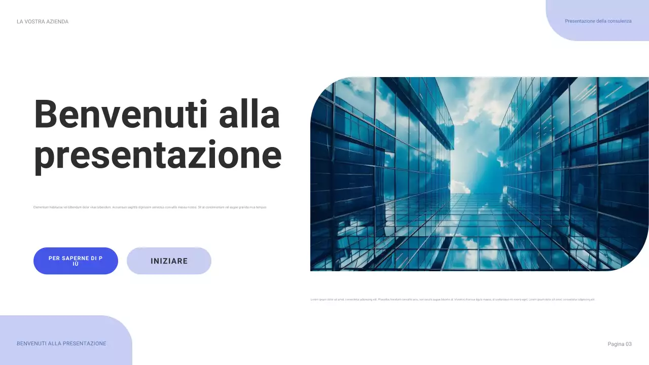 guida alla presentazione IT moderna blu