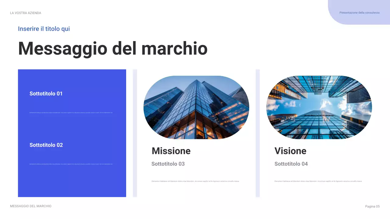 guida alla presentazione IT moderna blu