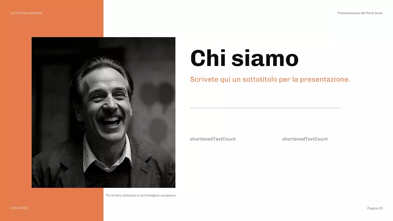 presentazione moderna delle relazioni pubbliche arancione