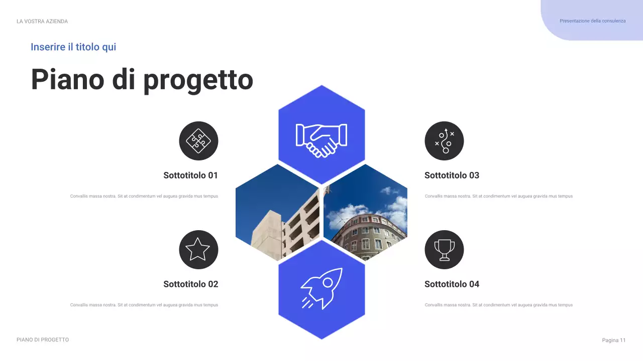 guida alla presentazione IT moderna blu