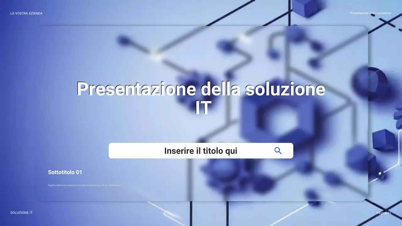guida alla presentazione IT moderna blu