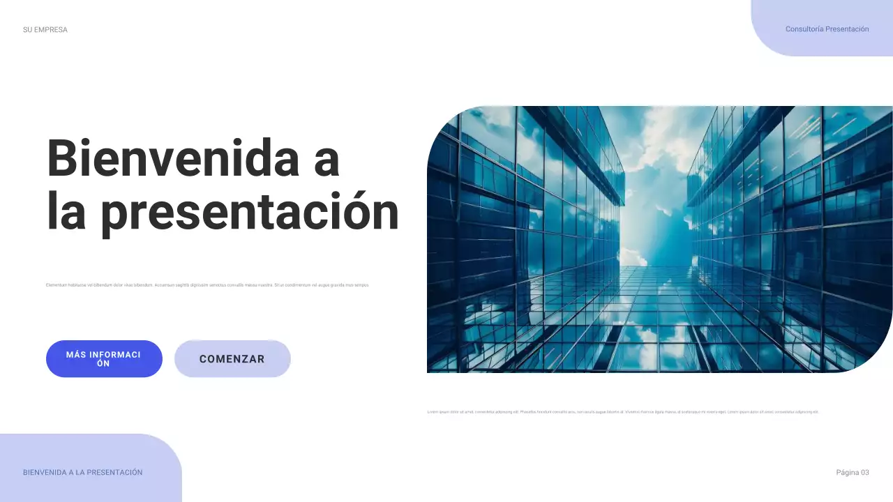 Guía de presentación de TI moderna y azul